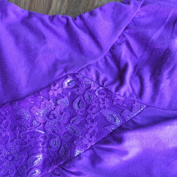 Purple Lace Splice-look Fancy Tank - Picture 4 of 4
